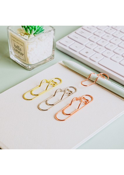 50 Adet Çok Renkli Çok Işlevli Metal Kalp Şeklindeki Ataç (Yurt Dışından)