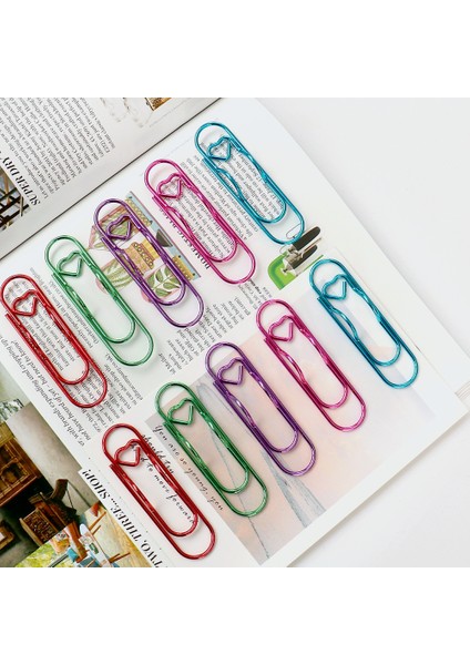 50 Adet Çok Renkli Çok Işlevli Metal Kalp Şeklindeki Ataç (Yurt Dışından) modelleri