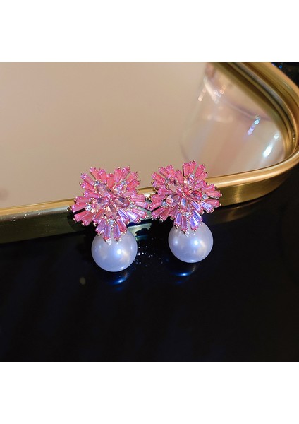 Yeni Fransız Retro Inci Geometrik Küpe Atılı Moda Mizaç Küpe Niş Işık Lüks Broş Takı (Yurt Dışından)