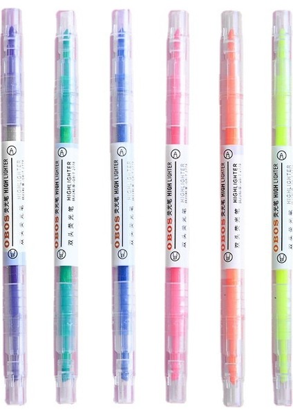 6 Öğrenci Not Alır, Renkli Çift Uçlu Parlak Kalemler, Temel Bilgiler, Kaba Çizimler ve Anahtar Kalemler Alır (Yurt Dışından)