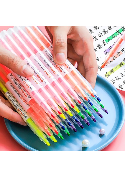 6 Öğrenci Not Alır, Renkli Çift Uçlu Parlak Kalemler, Temel Bilgiler, Kaba Çizimler ve Anahtar Kalemler Alır (Yurt Dışından) fırsatları