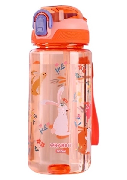 Yaz Büyük Kapasiteli Çocuk Saman Su Bardağı Sevimli ve Yüksek Değerli Karıştırma Bardağı 600ML (Yurt Dışından)
