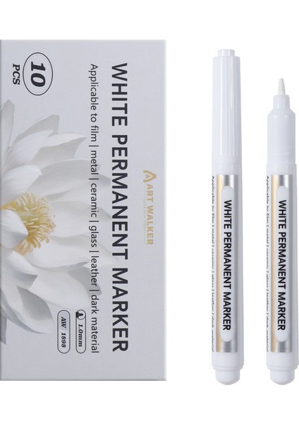 10 Adet Yüksek Kapasiteli Beyaz Mürekkepli Kalem (Yurt Dışından)