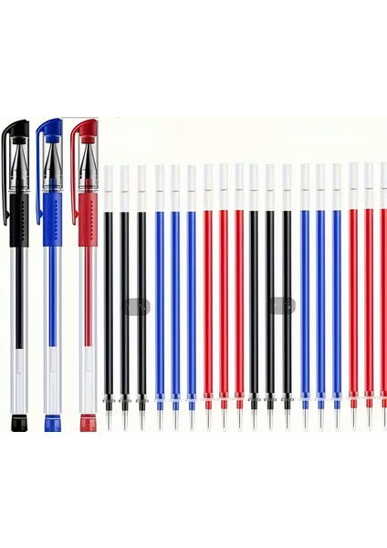 3 Jel Kalem + 18 Yedek Yedek Seti 0.5mm Mermi Fırça Kalemi (Yurt Dışından)