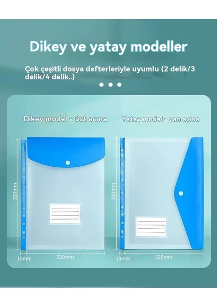 6 A4 Boyutu Bağlayıcı Delik Şeffaf Belge Çantası Su Geçirmez Dosya Çantası Resmi Belge Çantası (Yurt Dışından) modelleri