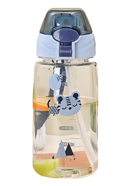 750ML Öğrenci Saman Su Şişesi Yüksek Sıcaklığa Dayanıklı Karikatür Sevimli Büyük Kapasiteli Su Şişesi (Yurt Dışından)
