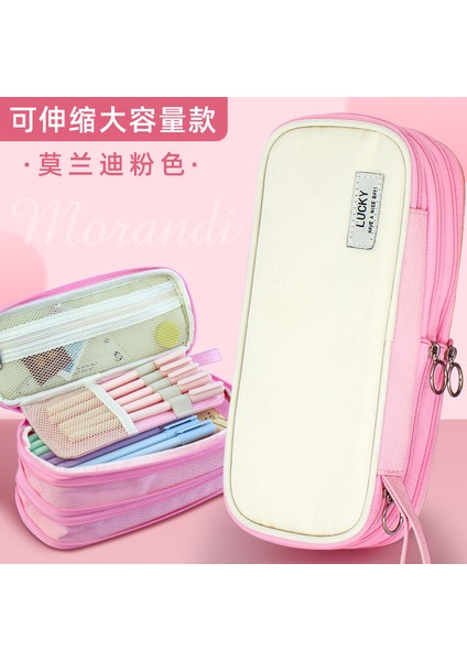 Japon ve Kore Makaronları Renk Bloklu Büyük Kapasiteli Kalem Kutusu (Yurt Dışından)