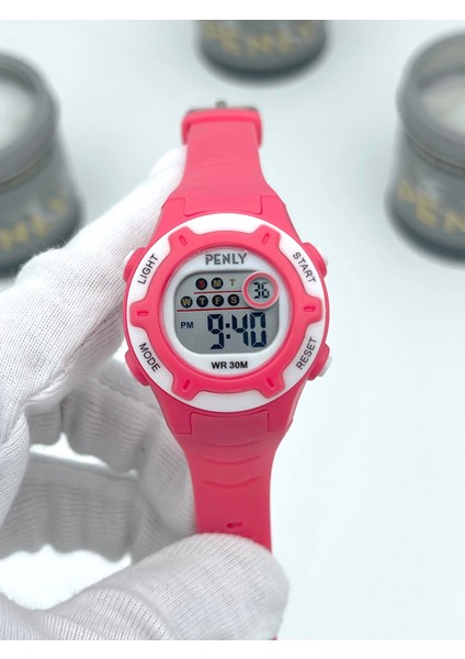 Dijital 8212 Model Pembe +4 Renk Kronometre-Alarmlı 5ATM Su Geçirmez Kol Saati modelleri