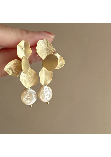 Yeni Fransız Retro Inci Geometrik Küpe Atılı Moda Mizaç Küpe Niş Işık Lüks Broş Takı (Yurt Dışından)