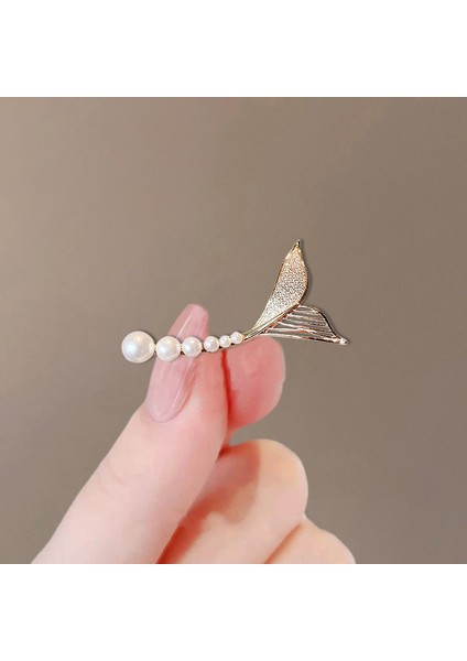 Yeni Fransız Retro Inci Geometrik Küpe Atılı Moda Mizaç Küpe Niş Işık Lüks Broş Takı (Yurt Dışından)