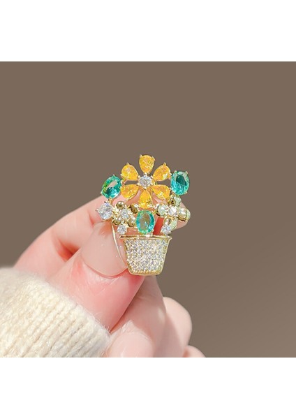 Yeni Broş Parlama Önleyici Kıdemli Işık Duygusu Lüks Tasarım Parlama Önleyici Toka Pimi Korsaj Küçük Broş Korsaj (Yurt Dışından)