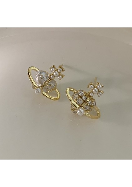 Yeni Bilezik Broş Küpe Gümüş Iğne Yağ Damlası Çiçekler Geometrik Küpe Fransız Retro Moda Mizaç Takı Broş Bilezik (Yurt Dışından)