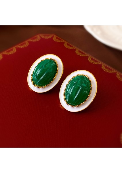 Yeni Bilezik Broş Küpe Gümüş Iğne Yağ Damlası Çiçekler Geometrik Küpe Fransız Retro Moda Mizaç Takı Broş Bilezik (Yurt Dışından)