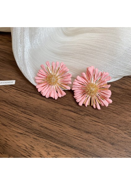Yeni Gümüş Iğne Çiçek Kolye Küpe Tatil Tarzı Küpe Mori Taze Broş Sınıf Dekoratif Tatlı Küpe (Yurt Dışından)