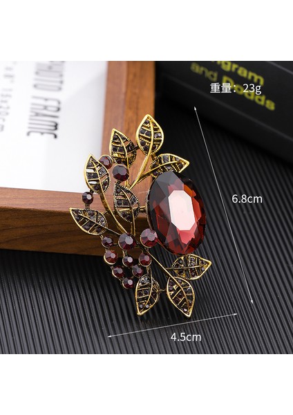 Yeni Retro Yüksek Dereceli Broş Klasik Mizaç Niş Tasarım Zarif Iğne Edebi Retro Tarzı Aksesuarlar (Yurt Dışından)