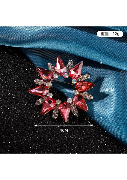 Broş Kıdemli Işık Duygusu Lüks Kadın Korsaj Kristal Inci Yüksek Dereceli Pimler Çift Kullanımlı Mücevher Sınıfı Aksesuarlar (Yurt Dışından)