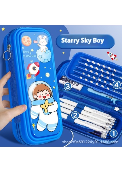 Kırtasiye Kutusu Büyük Kapasiteli Öğrenci Çocuk Kalem Kutusu (Yurt Dışından)