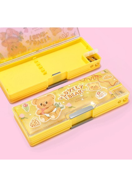 Kırtasiye Kutusu Ilkokul Öğrencileri Çift Taraflı Manyetik Kapaklı Kalem Kutusu (Yurt Dışından)