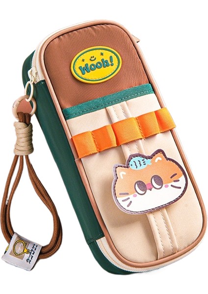 Kalem Çantası Çok Katmanlı Düzenleyici Büyük Kapasiteli Kırtasiye Çantası (Yurt Dışından)