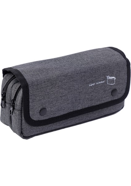 Kalem Çantası Kırtasiye Kutusu Ortaokul Öğrencileri Ilkokul Öğrencileri Çok Katmanlı Büyük Kapasiteli Kanvas Kalem Çantası (Yurt Dışından)