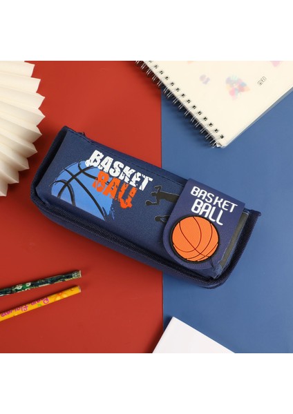 Basketbol Kalem Kutusu Kalem Kutusu Büyük Kapasiteli Kırtasiye Çantası (Yurt Dışından)