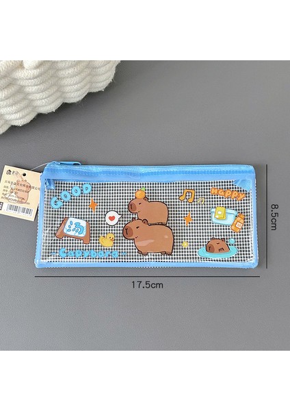 Şeffaf Kırtasiye Çantası Öğrenci Kalem Çantası Çok Fonksiyonlu Saklama Çantası Kalem Kutusu (Yurt Dışından)