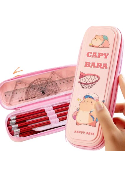 Karikatür Kalem Çantası Ilkokul Öğrencileri Büyük Kapasiteli Kırtasiye Çantası (Yurt Dışından)