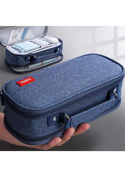 Büyük Kapasiteli Kalem Çantası Çok Katmanlı Ortaokul Öğrencileri Lise Öğrencileri Ilkokul Öğrencileri Kalem Çantası Kırtasiye Kutusu (Yurt Dışından)