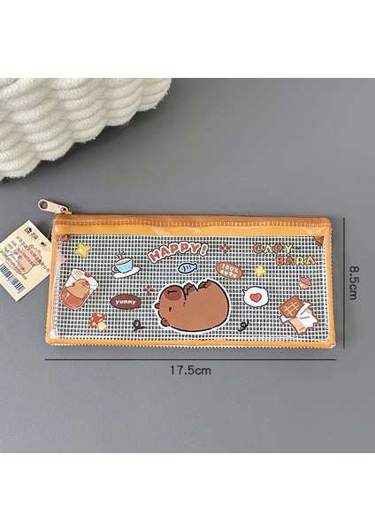 Şeffaf Kırtasiye Çantası Öğrenci Kalem Çantası Çok Fonksiyonlu Saklama Çantası Kalem Kutusu (Yurt Dışından)