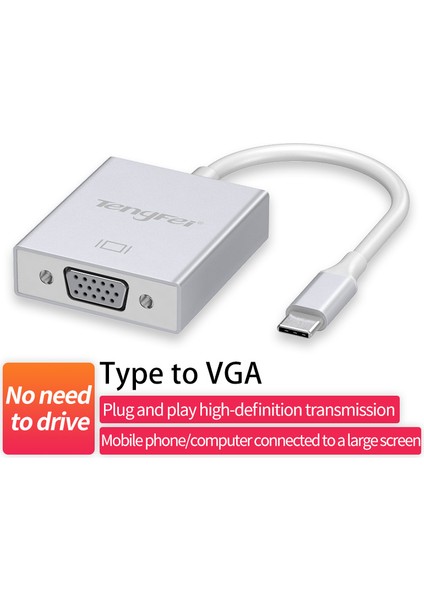 Usbc VGA Adaptörü USB 3.1 Tip C Erkek Kadın VGA Dönüştürücü Kablo 1080 P Fhd MacBook 12 Inç Chromebook Piksel Lumia 950XL (Yurt Dışından) fiyatları