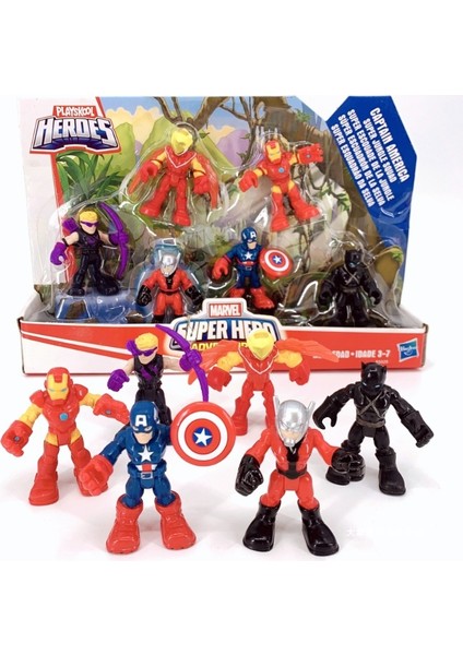 6 Adet Avengers Kahraman Periferik El Yapımı Oyuncak Bebekler Kaptan Amerika Demir Adam Belden Plastik Bebek Hediyeler Çocuklar Için (Yurt Dışından) fiyatları