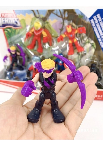6 Adet Avengers Kahraman Periferik El Yapımı Oyuncak Bebekler Kaptan Amerika Demir Adam Belden Plastik Bebek Hediyeler Çocuklar Için (Yurt Dışından) modelleri
