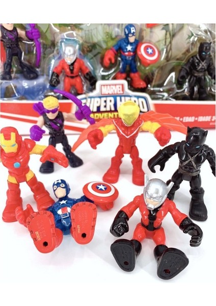 6 Adet Avengers Kahraman Periferik El Yapımı Oyuncak Bebekler Kaptan Amerika Demir Adam Belden Plastik Bebek Hediyeler Çocuklar Için (Yurt Dışından) fırsatları