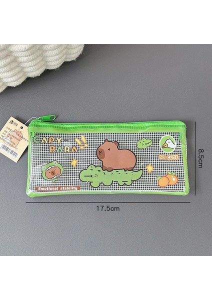 Şeffaf Kırtasiye Çantası Öğrenci Kalem Çantası Çok Fonksiyonlu Saklama Çantası Kalem Kutusu (Yurt Dışından)