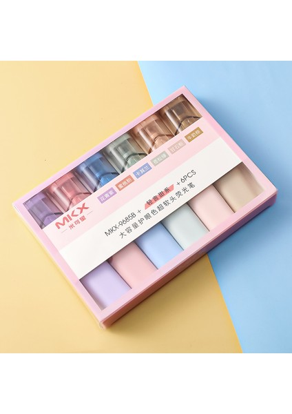 Açık Renk Göz Koruyucu Fosforlu Kalem Öğrenci Büyük Kapasiteli Çizim Kalemleri Öğrenme Kalemleri Yumuşak Uçlu Renkli (Yurt Dışından)