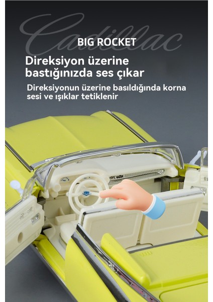 Araba Modeli 1:24 Caddy Büyük Roket Cabrio Alaşımlı Spor Araba Modeli Satılımlar (Yurt Dışından) modelleri