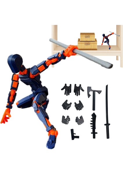 1 Adet 13 Ler Şekil Mafsallı Hareketli Kukla Bebek Diy Montaj Oyuncak 3D Baskılı Aksiyon Figürü Dur Hareket Animasyon Kukla (Yurt Dışından)