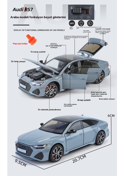 Audi Rs7 Alaşımlı 1/24 Çocuk Sesi Erkek Çocuk Araba Modeli (Yurt Dışından) fırsatları