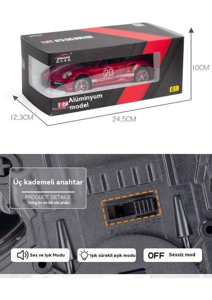 Alaşım Araba Modeli 1:24 Porsche 911 Turbos Spor Araba Ses ve Işık Oyuncak Araba Solaryum (Yurt Dışından) fırsatları