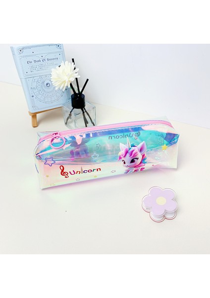 Lazer Karikatür Kalem Kutusu Tpu Tek Katmanlı Çok Elemanlı Öğrenciler Şeffaf Kırtasiye Kutusu (Yurt Dışından)