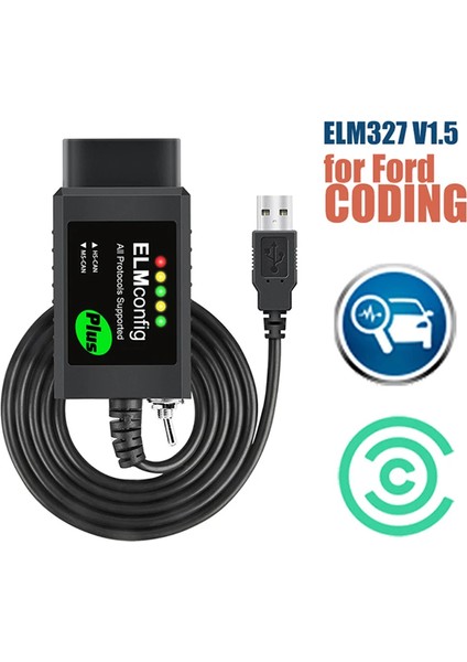 Ford Forscan Için USB Obd2 V1.5 Anahtarı ile CH340 PIC18F25K80 Çip Forscan Focccus Hs Can ve Ms Can Araç Teşhis Aracı (Yurt Dışından)