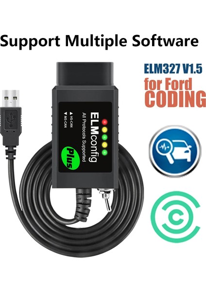 Ford Forscan Için USB Obd2 V1.5 Anahtarı ile CH340 PIC18F25K80 Çip Forscan Focccus Hs Can ve Ms Can Araç Teşhis Aracı (Yurt Dışından) fiyatları