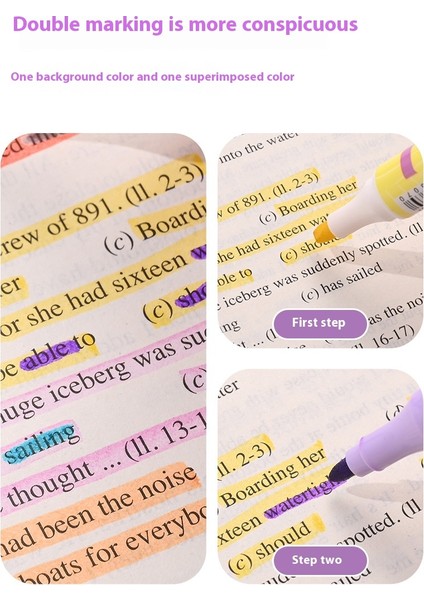 Çift Uçlu Yığma Fosforlu Kalem Öğrenci Renkli Kalemleri (Yurt Dışından) modelleri