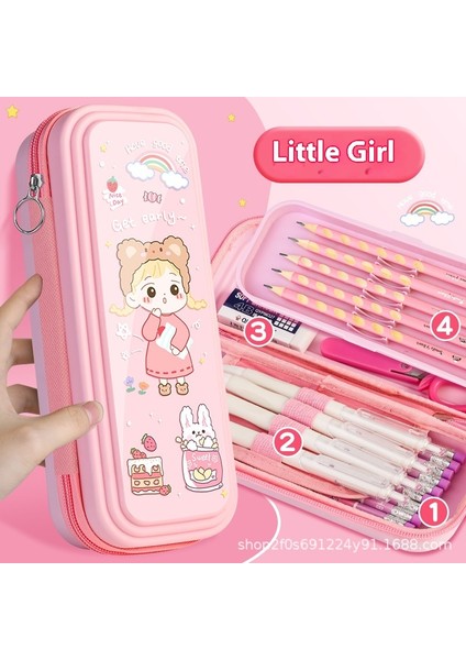 Kırtasiye Kutusu Büyük Kapasiteli Öğrenci Çocuk Kalem Kutusu (Yurt Dışından)