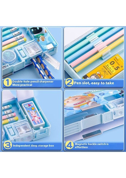 Kalemtıraşlı Karikatür Sert Kabuklu Çocuk Büyük Kapasiteli Kırtasiye Kutusu (Yurt Dışından) fırsatları