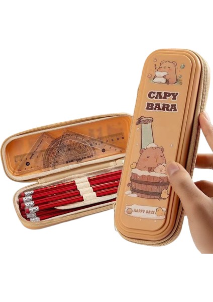 Karikatür Kalem Çantası Ilkokul Öğrencileri Büyük Kapasiteli Kırtasiye Çantası (Yurt Dışından)