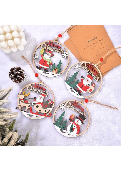 Noel Ahşap Asma Içi Boş Noel Baba Süsü (Yurt Dışından) modelleri