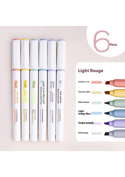 Renkli Floresan Kalemler Vurgu Kalemleri Çizim Kalemleri 6 Renkli Kırtasiye (Yurt Dışından)
