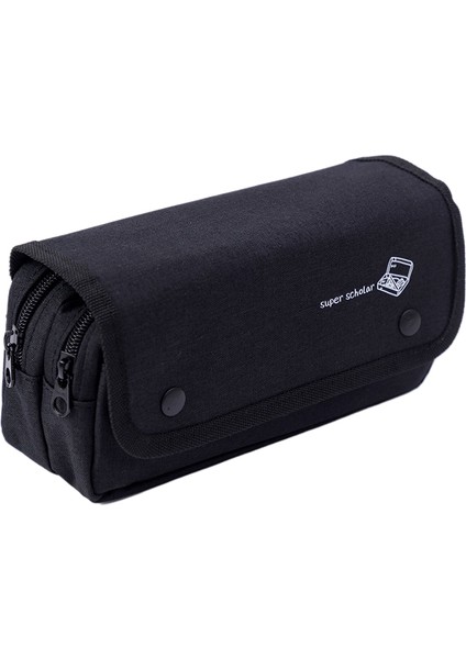 Kalem Çantası Kırtasiye Kutusu Ortaokul Öğrencileri Ilkokul Öğrencileri Çok Katmanlı Büyük Kapasiteli Kanvas Kalem Çantası (Yurt Dışından)