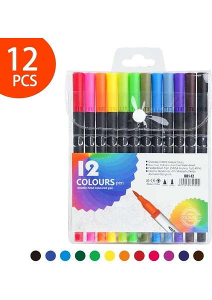 Suluboya Kalem Seti Işaretleyiciler Boyama Izleme Anahat Kalemleri (Yurt Dışından)